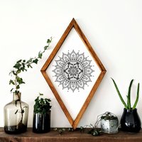Mandala Holzdekor, Wandkunst, Wandkunst Hängend, Boho Dekor, Holzwandkunst, Holzkopfteil, Moderne von beARTwood