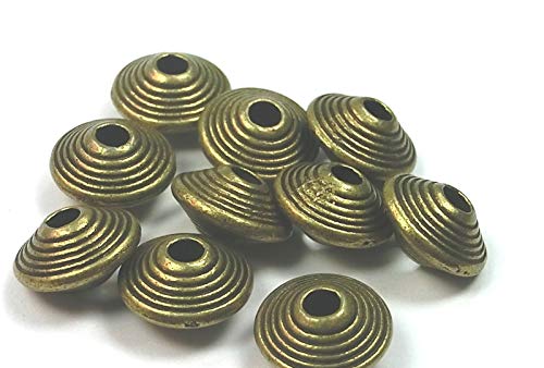 10 Spacer 10x5mm Rondell Zwischenperlen Farbe bronze Metallperlen #S289 10 Spacer 10x5mm Rondell Zwischenperlen Farbe bronze Metallperlen #S289 von beadsvision
