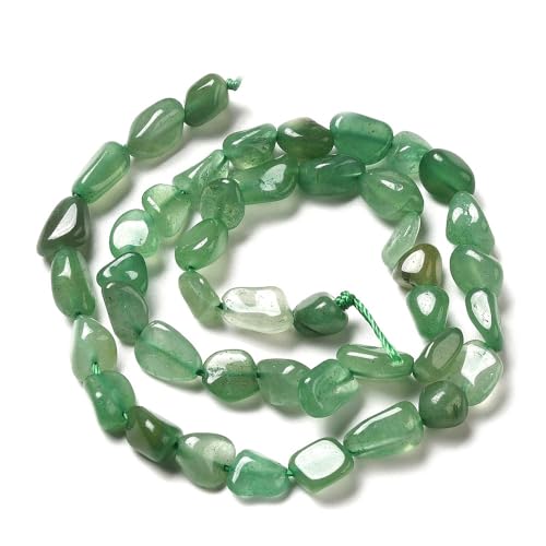 Grüner Aventurin Nuggets 5-14mm Perlen Strang Perlen auffädeln Schmuck basteln Halbedelstein von beadsvision