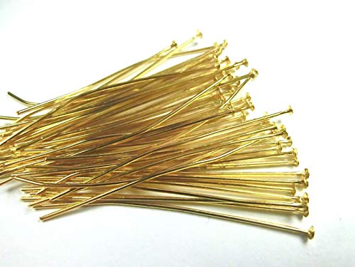 NIETSTIFTE 100 Stück Farbe gold 40mm Kopfstifte #S507 NIETSTIFTE 100 Stück Farbe gold 40mm Kopfstifte #S507 von beadsvision