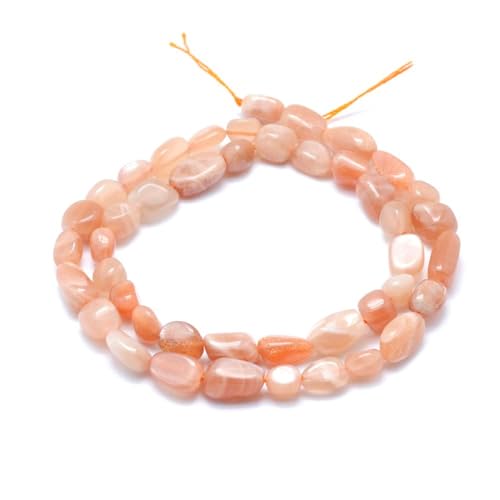 Sonnenstein Nuggets 4-5mm Perlen 1 Strang Perlen auffädeln Schmuck basteln Halbedelstein von beadsvision