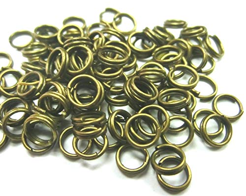 beadsvision 100 SPALTRINGE 5mm Farbe Bronze Ringe Metall #S320 von beadsvision
