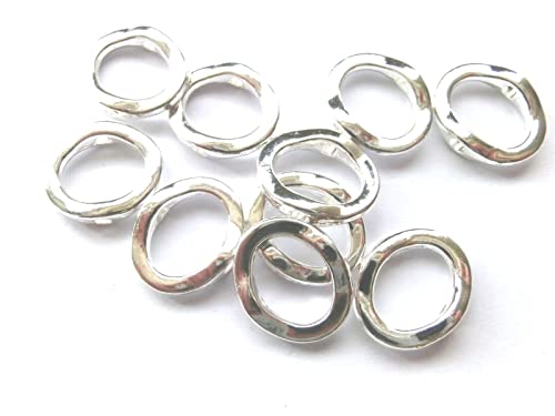 beadsvision 20 Rahmen Perlenrahmen Perlen Spacer Farbwahl Zwischenperlen Metall (Silber #S020) von beadsvision