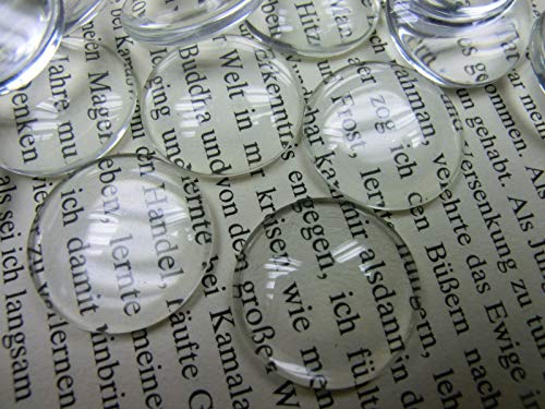 beadsvision 5 Glas Cabochons 30mm klar rund durchsichtig Glascabochons 30x6,5mm #3 von beadsvision