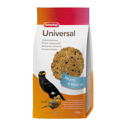 Beaphar Universalfutter für Softbill-Vögel, tägliches Ergänzungsfutter für Vögel, speziell für Obst- und Insektenfressende Vögel, sehr schmackhaft und nahrhaft, 1 kg von beaphar