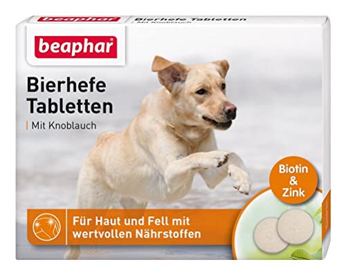 BEAPHAR - Bierhefetabletten Für Hunde - Strapazierfähige Haut Und Glänzendes Fell - Mit Knoblauch, Biotin, Zink Und Anderen Wertvollen Nährstoffen - 65g - 100 Stk. von beaphar