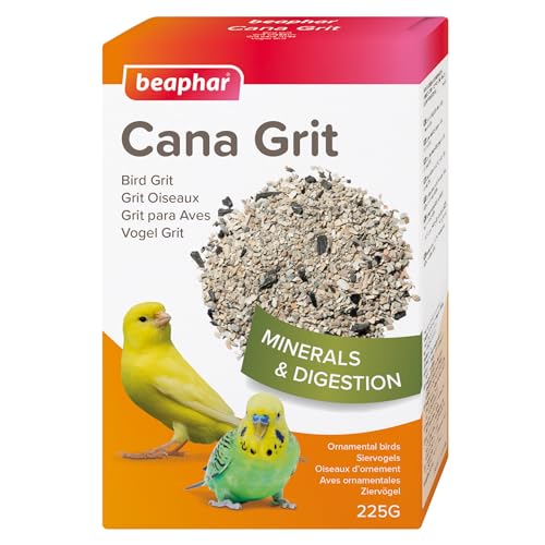 BEAPHAR - Vogel Grit Für Ziervögel - Mineralstoffe Aus Muschelkalk - Feine Magenkiesel Zur Unterstützung Der Verdauung - Fördert Knochen Und Festigkeit Der Eierschale - 225 g von Beaphar