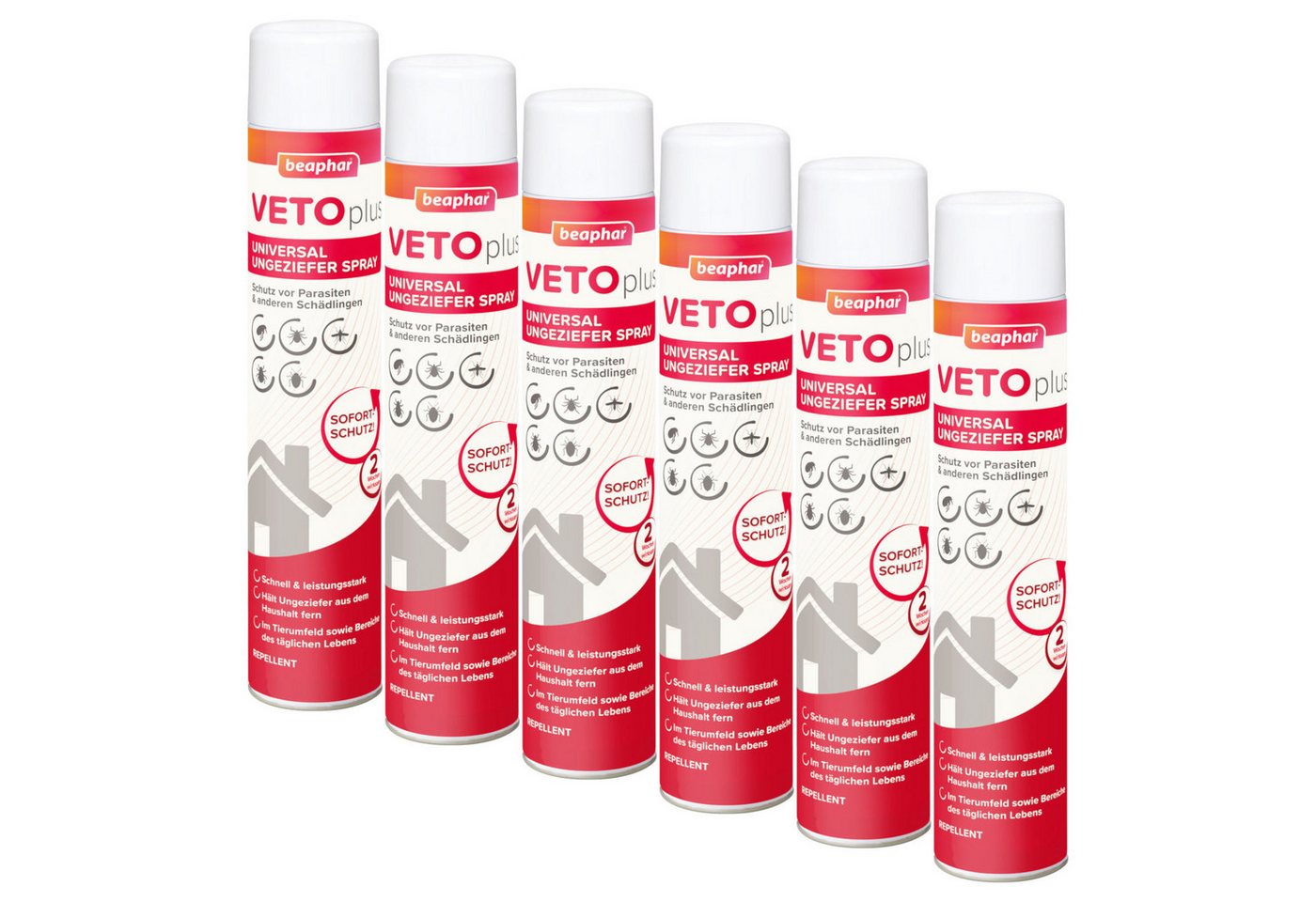 beaphar Insektenspray VETOplus Universal Ungeziefer Spray - 6x 750 ml von beaphar