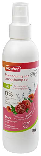 Beaphar ECOCERT Trockenes Shampoo für Hunde und Katzen - enthält Aloe Vera, Bourretchöl und Bio-Minze - pH-neutral - ohne Parabene/Silikon/Farben/Alkohol - 200 ml von beaphar