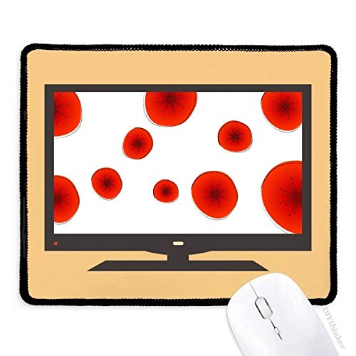 beatChong Abstrakte rote Kreis-Blumen-Kunst-Malerei Computer-Maus-Pad Anti-Rutsch-Gummi Mousepad Spiel Büro von beatChong