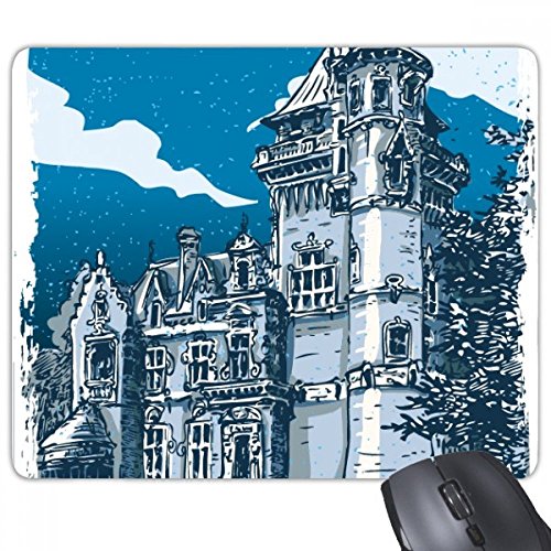 beatChong Altes Schloss Mittelalterliche Ritter von Europa Emblem Rectangle Griffige Gummi Mousepad Spiel Mauspad Geschenk von beatChong