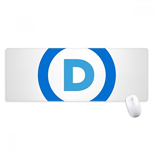 beatChong Amerika Emblem Demokratische Partei Blau Griffige Mousepad Große Erweiterte Spiel Büro titched Kanten Computer-Mat Geschenk von beatChong