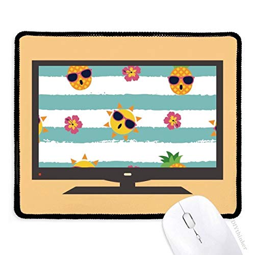 beatChong Ananas Sun Glas Blume Fluss Computer Mouse Pad Anti-Rutsch-Gummi Mousepad Spiel Büro von beatChong