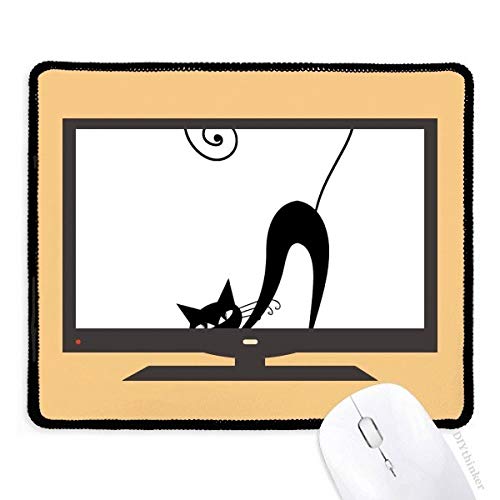 beatChong Black Cat Stretch Halloween-Tier-Kunst Silhouette Computer Mouse Pad Anti-Rutsch-Gummi Mousepad Spiel Büro von beatChong