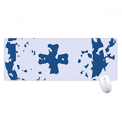 beatChong Blau Erste-Hilfe-Kit Design Runde Illustration Muster Griffige Mousepad Große Erweiterte Spiel Büro titched Kanten Computer-Mat Geschenk von beatChong