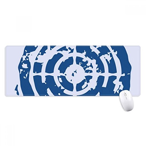 beatChong Blau Target Design Runde Illustration Muster Griffige Mousepad Große Erweiterte Spiel Büro titched Kanten Computer-Mat Geschenk von beatChong