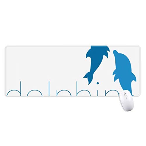 beatChong Blue Ocean Docile Zwei Dolphin Griffige Mousepad Große Erweiterte Spiel Büro titched Kanten Computer-Mat Geschenk von beatChong
