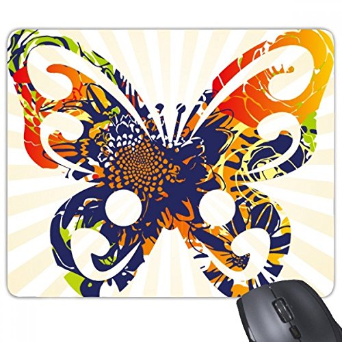 beatChong Blumen in Schmetterling Rectangle Griffige Gummi Mousepad Spiel Mauspad Geschenk von beatChong