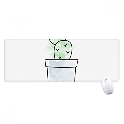 beatChong Cactus Succulents Topf Aquarell Pflanze Griffige Mousepad Große Erweiterte Spiel Büro titched Kanten Computer-Mat Geschenk von beatChong