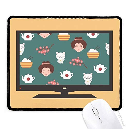 beatChong Cat Sakura Reis Teekanne Japan Computer Mouse Pad Anti-Rutsch-Gummi Mousepad Spiel Büro von beatChong