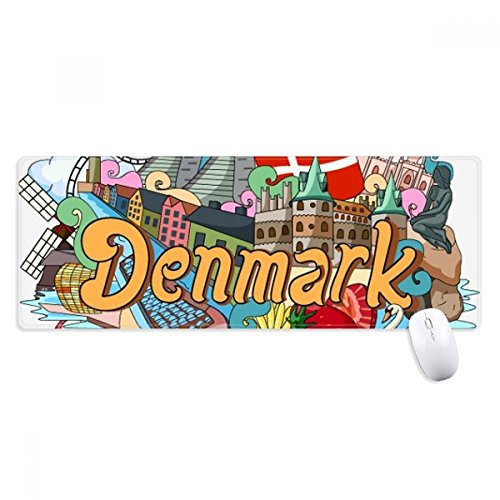 beatChong Den Nye Havn Schloss Frederiks Dänemark Griffige Mousepad Große Erweiterte Spiel Büro titched Kanten Computer-Mat Geschenk von DIYthinker