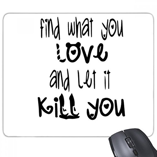 beatChong Englisches Wort Design Liebe und Kill Griffige Gummi Mousepad Spiel Büro Mauspad Geschenk von beatChong