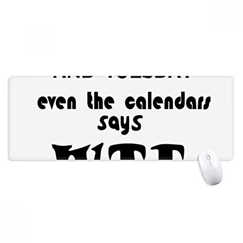 beatChong Englisches Wort-Design Montag Dienstag WTF Griffige Mousepad Große Erweiterte Spiel Büro titched Kanten Computer-Mat Geschenk von beatChong