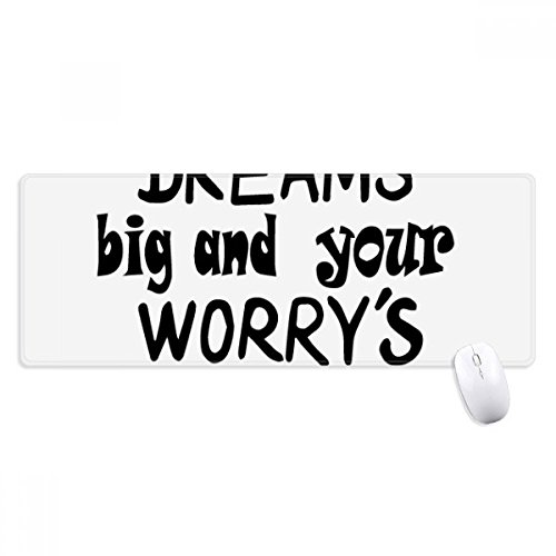 beatChong Englisches Wort Design Traum und Sorgen Griffige Mousepad Große Erweiterte Spiel Büro titched Kanten Computer-Mat Geschenk von beatChong