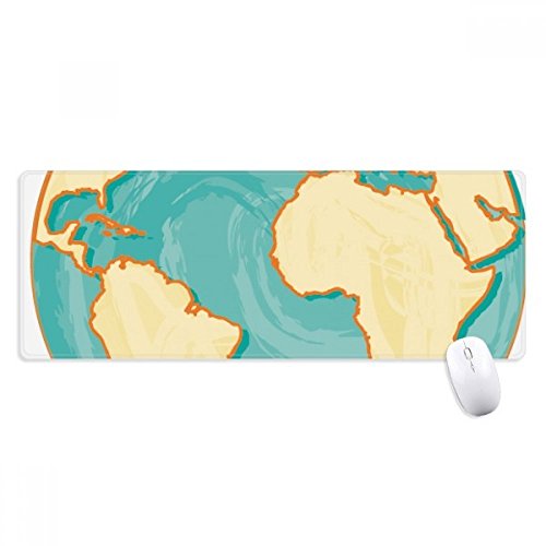 beatChong Erde Blue Ocean gelbe Welt Griffige Mousepad Große Erweiterte Spiel Büro titched Kanten Computer-Mat Geschenk von beatChong