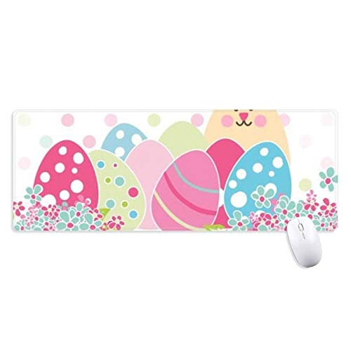 beatChong Frohe Ostern Religion Festival gefärbtes Ei Griffige Mousepad Große Erweiterte Spiel Büro titched Kanten Computer-Mat Geschenk von beatChong