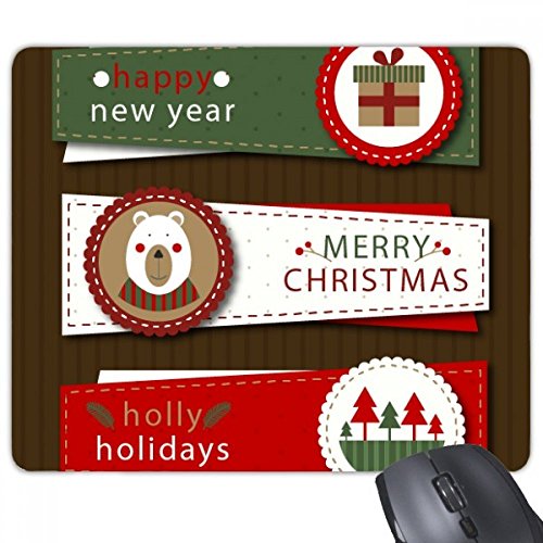 beatChong Frohe Weihnachten Bunte Brett Illustration Rectangle Griffige Gummi Mousepad Spiel Mauspad Geschenk von beatChong