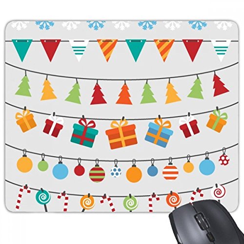 beatChong Frohe Weihnachten Bunte Flag Illustration Rectangle Griffige Gummi Mousepad Spiel Mauspad Geschenk von beatChong