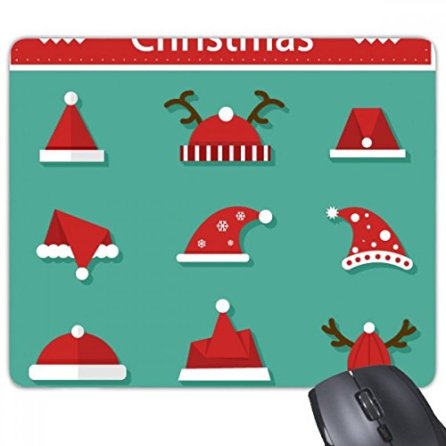 beatChong Frohe Weihnachten Bunte Hut Illustration Rectangle Griffige Gummi Mousepad Spiel Mauspad Geschenk von beatChong