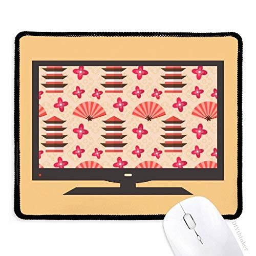 beatChong Japan Tempel Turm Fan Sakura Computer Mouse Pad Anti-Rutsch-Gummi Mousepad Spiel Büro von beatChong