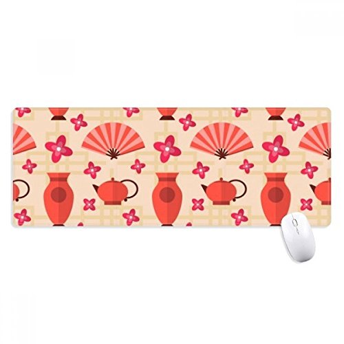 beatChong Japan Vase Teekanne Fan Sakura Griffige Mousepad Große Erweiterte Spiel Büro titched Kanten Computer-Mat Geschenk von beatChong