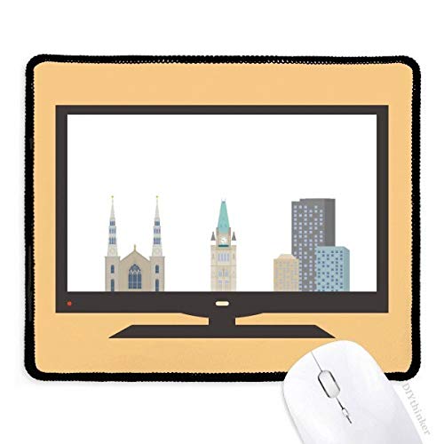 beatChong Kanada Zeichen und Stadtkirche Computer Mouse Pad Anti-Rutsch-Gummi Mousepad Spiel Büro von beatChong