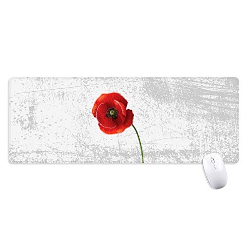 beatChong Klatschmohn Rote Blumen-Kunst-Malerei Einfachheit Griffige Mousepad Große Erweiterte Spiel Büro titched Kanten Computer-Mat Geschenk von beatChong