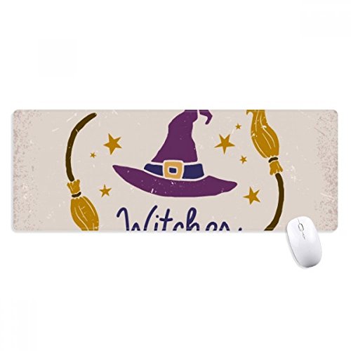 beatChong Lila Hut Cartoon-Muster Halloween Griffige Mousepad Große Erweiterte Spiel Büro titched Kanten Computer-Mat Geschenk von beatChong