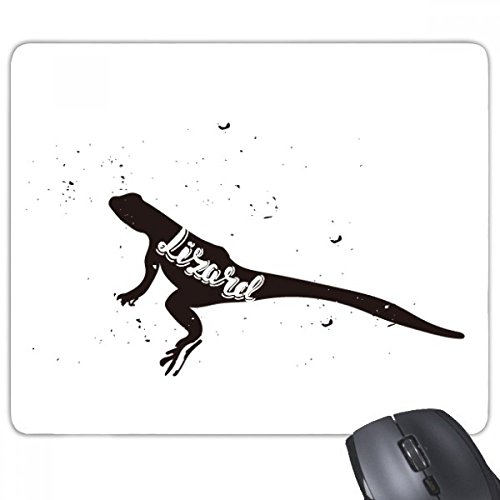 beatChong Lizard Schwarzweiß-Tier Rectangle Griffige Gummi Mousepad Spiel Mauspad Geschenk von beatChong