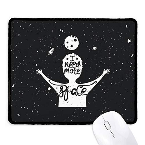 beatChong Mehr Raum Schwarz Weiß Zitat Griffige Mousepad Spiel Büro Schwarz genähte Kanten Geschenk von beatChong