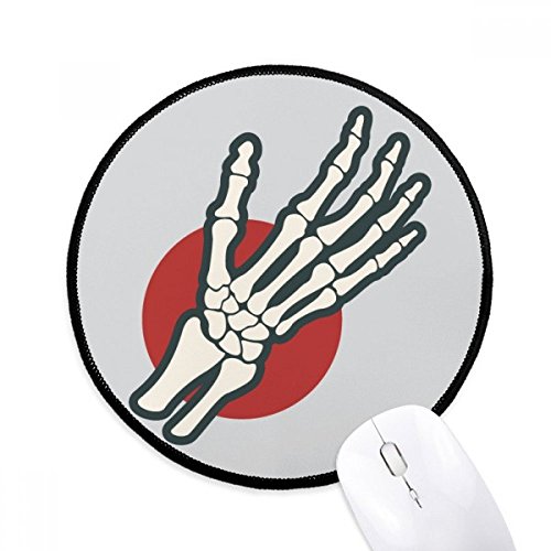 beatChong Menschliche Illustration Hand Bone Joint Runde Griffige Mousepads Schwarz genähte Kanten Spiel Büro-Geschenk von beatChong