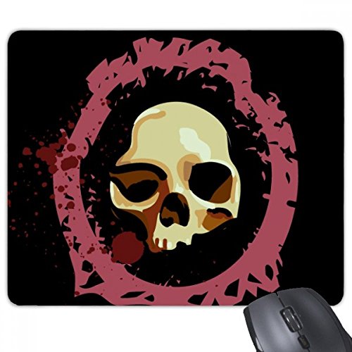 beatChong Realistische Runde Schädel Halloween Rectangle Griffige Gummi Mousepad Spiel Mauspad Geschenk von beatChong