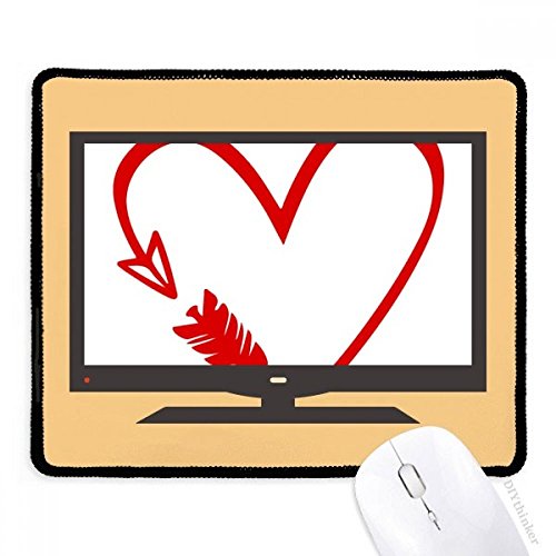 beatChong Red Design Pfeil Herz Illustration Computer-Maus-Pad Anti-Rutsch-Gummi Mousepad Spiel Büro von beatChong