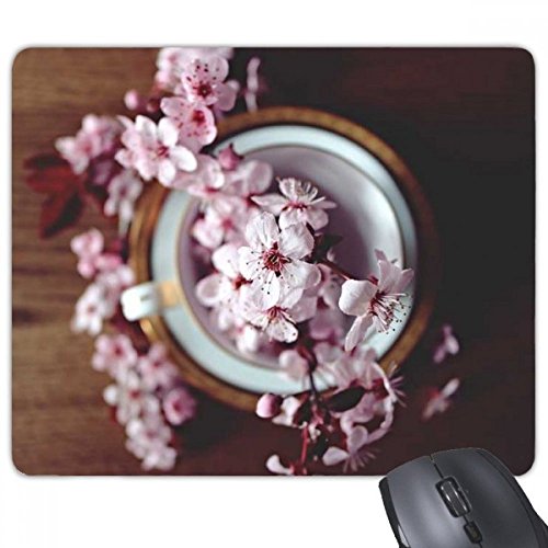 beatChong Rosa Plum Blossom Vase Rectangle Griffige Gummi Mousepad Spiel Mauspad Geschenk von beatChong