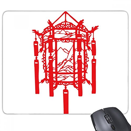 beatChong Rote Laterne Chinesisches Papier-Ausschnitt Anti-Rutsch-Gummi Mousepad Spiel Büro Mauspad Geschenk von beatChong