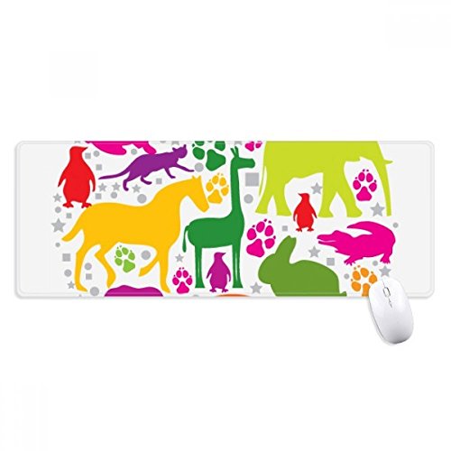 beatChong Runde Form Design Bunte Tiere Griffige Mousepad Große Erweiterte Spiel Büro titched Kanten Computer-Mat Geschenk von beatChong