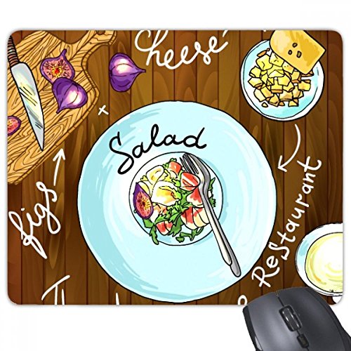 beatChong Salat Käse Figuren Frankreich Restaurant Rectangle Griffige Gummi Mousepad Spiel Mauspad Geschenk von beatChong