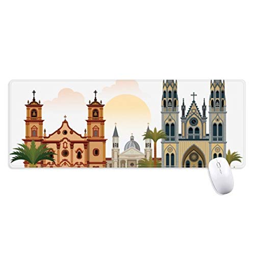 beatChong Schloss Äquatorialguinea Griffige Mousepad Große Erweiterte Spiel Büro titched Kanten Computer-Mat Geschenk von beatChong