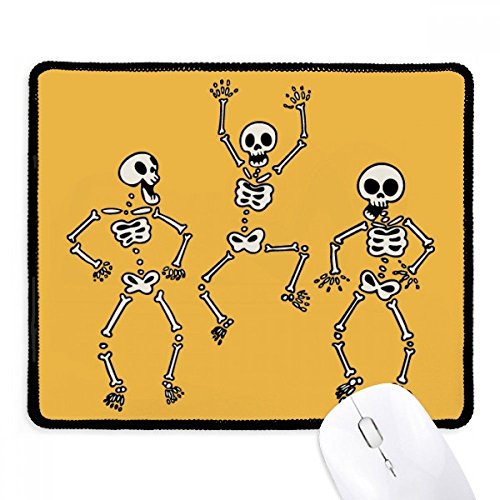 beatChong Schöne Halloween Skelette Griffige Mousepad Spiel Büro Schwarz genähte Kanten Geschenk von beatChong