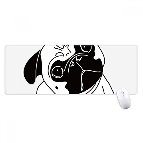 beatChong Schwarz Cartoon-Hund Illustration Muster Griffige Mousepad Große Erweiterte Spiel Büro titched Kanten Computer-Mat Geschenk von beatChong